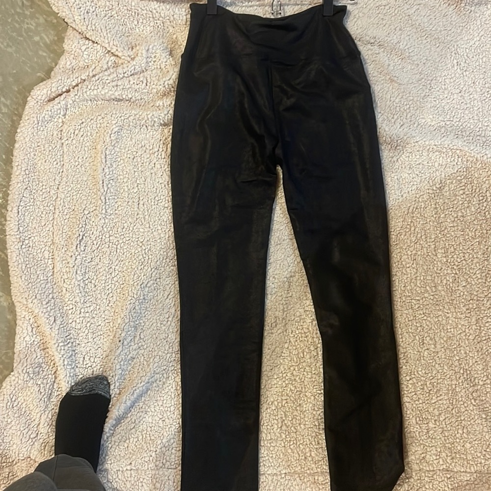 womens leggings medium leathery feel